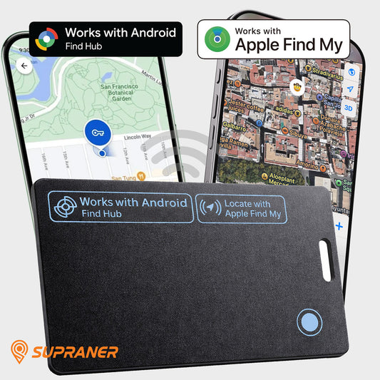 Tarjeta localizadora ultrafina recargable para Iphone y Android
